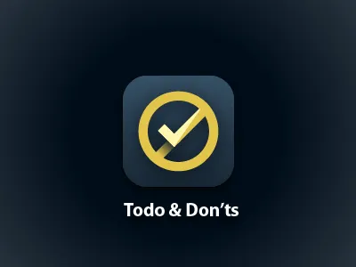 Todo & Don'ts Icon app icon illustrator ios iphone todo vector