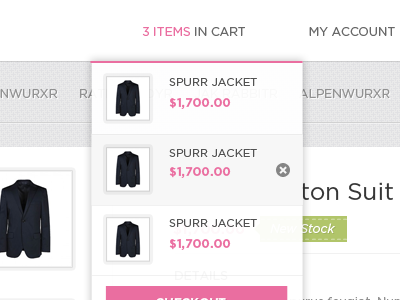 Cart Dropdown cart checkout clean ecommerce shopping simple theme wordpress