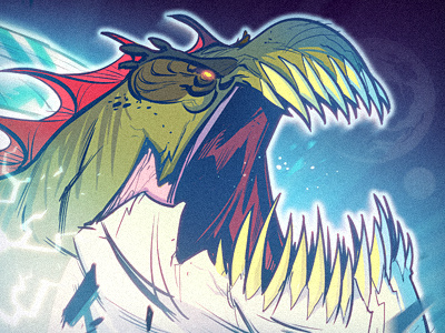 Outernauts! blue cartoon creature green illustration monster