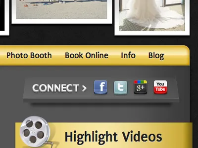 Social Icon Shelf 3d blog shelf design social icons website