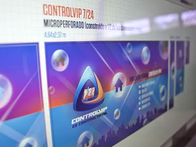 ControlVIP Banner Workspaces design illustrator print security wall