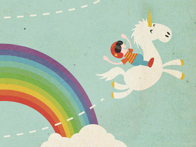 Mixed Metaphors - Rainbow illustration poster typography