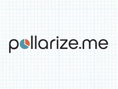 Pollarize.me logo chart font graph logo pie chart type typography