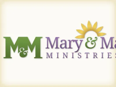 Mary & Martha Logo ampersand feminine flower logo logo design