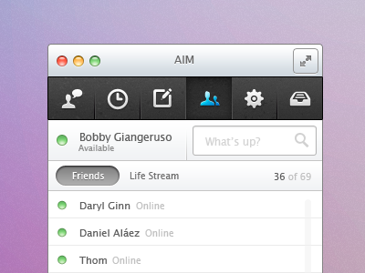 Ideal AIM Messenger aim bobby mac messenger rebound ui