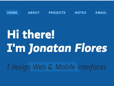 Upcoming REAL portfolio blue portfolio title website