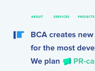 Upper left corner grid pictograms type web