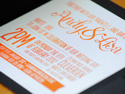 Our Wedding Invite invite letterpress wedding