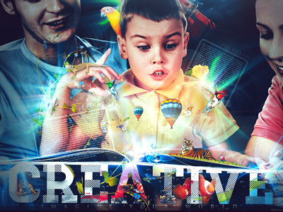 Creative color creative manipulation photomontage