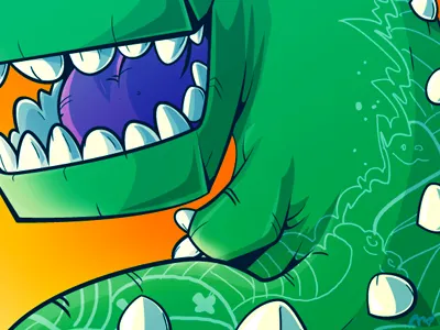 Rexxtangle characters flyer illustration pixelkaiju