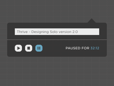 Pop-up Quick Timer blue dark grid pattern timer