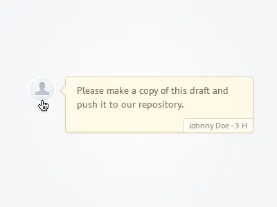 Comment bubble avatar grey light ui web app yellow