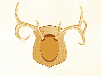 Oh, my deer antlers art show deer illustration mounted prints silkscreen