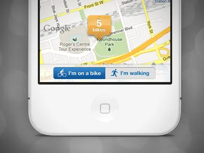 Bike Parkspots Tracking App Home app application bicycle bike city design gui interface ios iphone mobile tracking ui ux