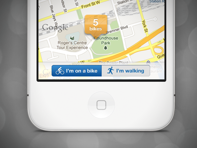 Bike Parkspots Tracking App Home app application bicycle bike city design gui interface ios iphone mobile tracking ui ux