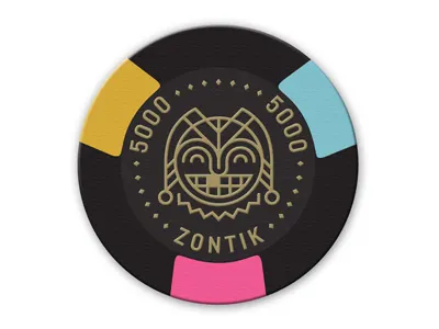 $5000 Chip - Joker Style gambling games jester joker poker poker chip sam soulek soulseven zontik