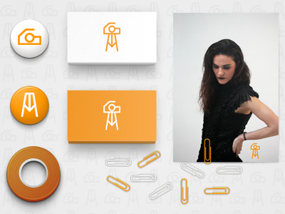 Photographer Brand a brand branding business card camera card corporate g identity initials photo photographer pic picture reflex stationery tripod uppercase