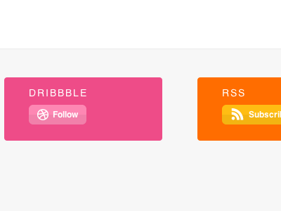 Footer button dribbble feed icon rss subscribe