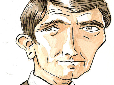 Bond 2 - George Lazenby 007 george lazenby illustration ink james bond portrait watercolour