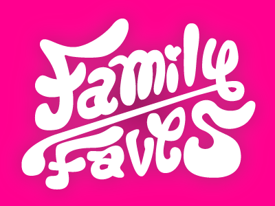 Family Faves script typography