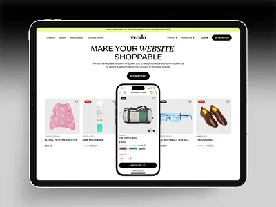 E-commerce platform - Vendo best web design branding ecommerce header home page homepage interface landing landing page mobile modern website professional website web animation web design web hero image web page web ui website website ui website ux