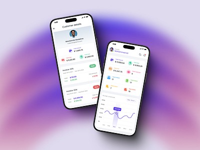 Billing and Invoice Management Systems Mobile App app design billing invoice invoicex mobile app product design ui uiux