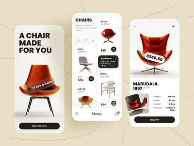 Furniture E-commerce App Design app app design architecture chair decor design ecommerce furniture furniture app home decor interface interior design ios marketplace mobile app mobile app design shop store ui ux