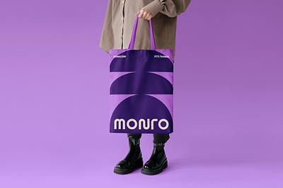 Monro® Brand Identity 3d animation branding design download free freebie graphic design illustration logo mockup mockup cloud mockupcloud motion graphics tote bag ui