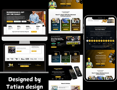 Trade Mastermind Business Website Designed on Wordpress branding graphic design logo optimization ui design web development website design