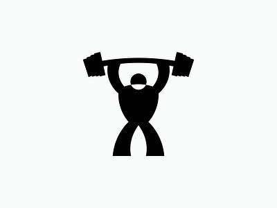 Weightlifter athlete black branding design graphic design icon logo olympics sport sportsman weightlifting