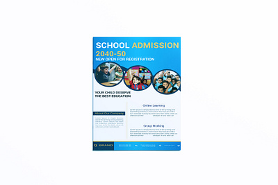 school admission flayer design template 3d animation branding graphic design logo motion graphics