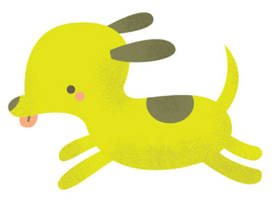 Puppy childrens illustration dog puppy