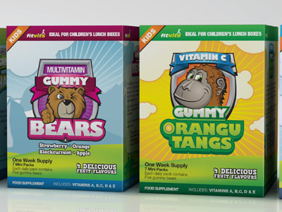 FitVits Kid's Vitamins Packaging illustration kids logo packaging vitamins