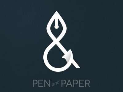 Pen&Paper 2 ampersand fountain logo logotype paper pen type typography