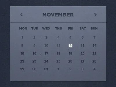 Calendar from Impressionist UI Hybrid calendar hybrid impressionist ui