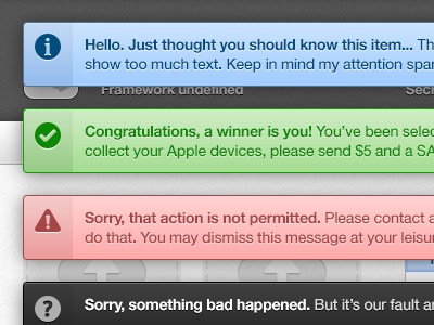 System Notifications alerts error messages growl notifications ui