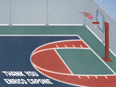 Bb Court basketball basketball hoop dribbble enrico capone first shot illustration invite thank thank you