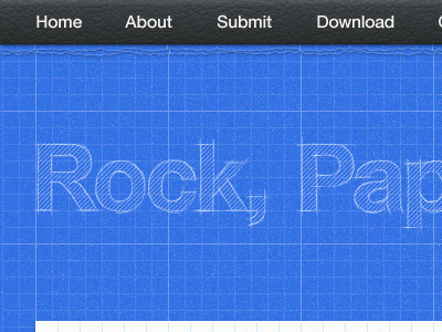 Blueprint 2.0 leather nav navigation paper rock sketch tear texture theme wordpress