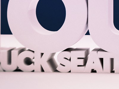 Tagline 3d blue c4d cinema 4d fuck yeah retro colors tough