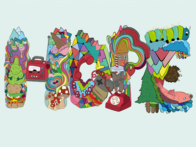 Self Promotional Piece hope illustrator type