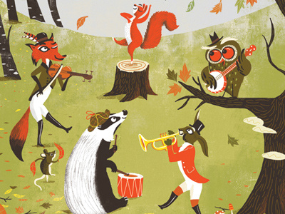 Country Animals Having Fun childrens books illustration migy migy.com