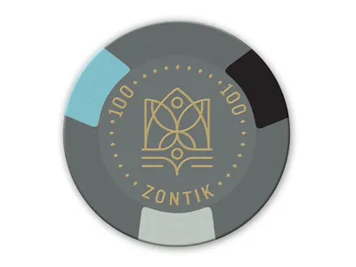 $100 Chip - The Jack crown face card gambling games jack poker poker chip sam soulek soulseven zontik