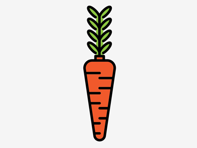 Carrot graphic icon illustration zinegraph