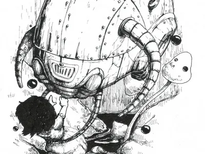 Scan girl mushrooms steampunk swamp the watcher