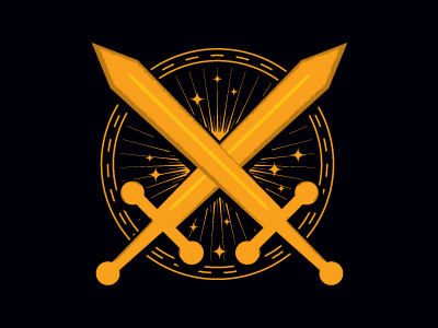 First Shot : Crossed Swords graphic black peter gutierrez swords