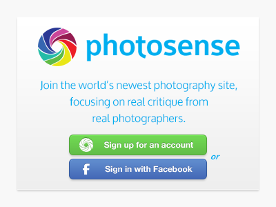 Sign Up button buttons logo photosense sign up