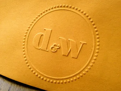 d&w design embosser wedding