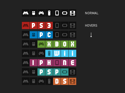 pixel platform icons game pixel platform
