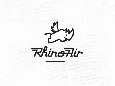 Rhino Air air cargo commercial design fly freight graphic design rhino