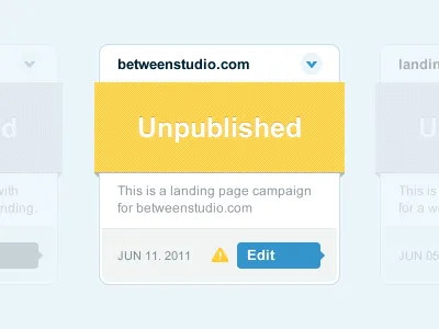 Overall View: Unpublished app between clean grid ia interface lander landing modular ui ux web